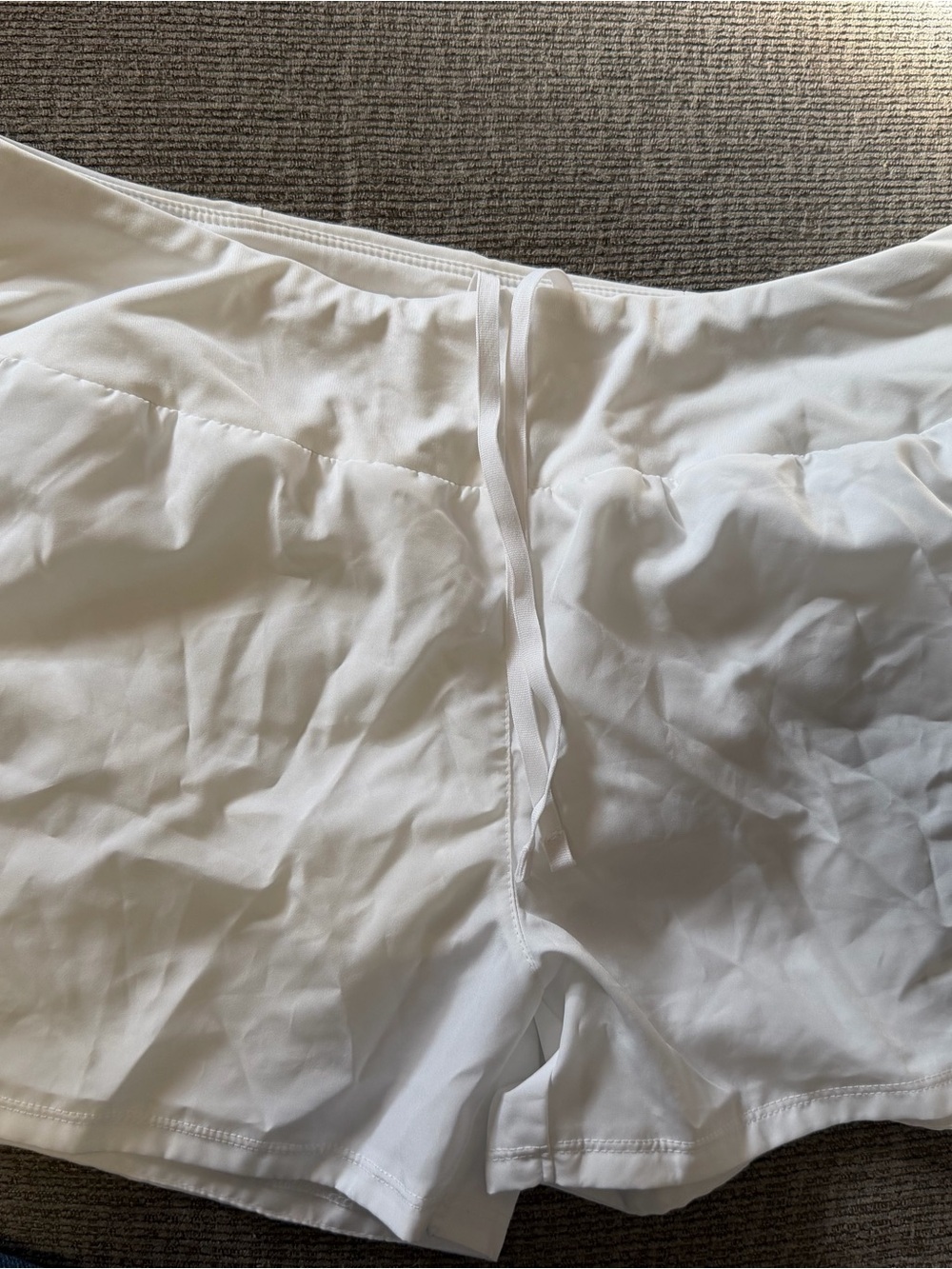 Nike White Women's Athletic Drawstring Shorts